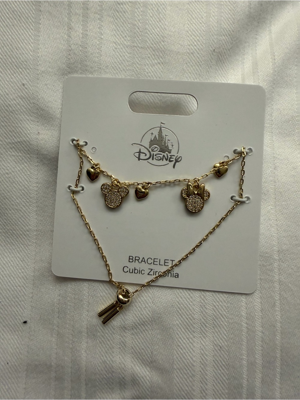 Disney Gold-tone Mickey Charm adjustable Bracelet